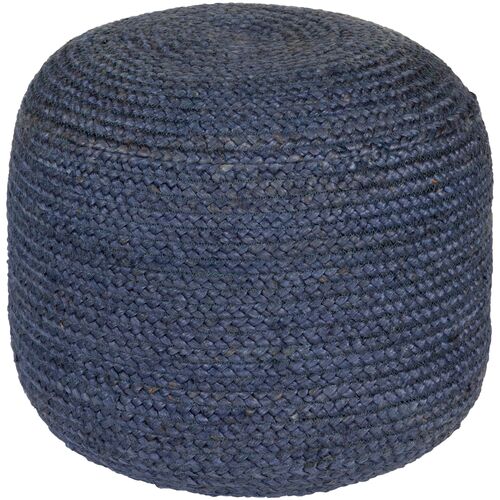 Anita Jute Pouf, Navy 1 Anita Jute Pouf, Navy