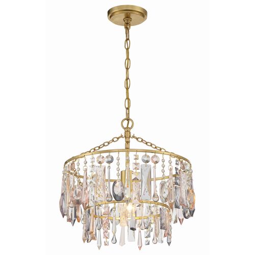 Elsa 1 Light Crystal Pendant, Multi/Antique Gold 2 Elsa 1 Light Crystal Pendant, Multi/Antique Gold