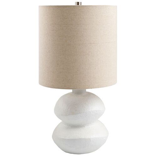 Deja Ceramic Accent Table Lamp, White/Wheat 1 Deja Ceramic Accent Table Lamp, White/Wheat