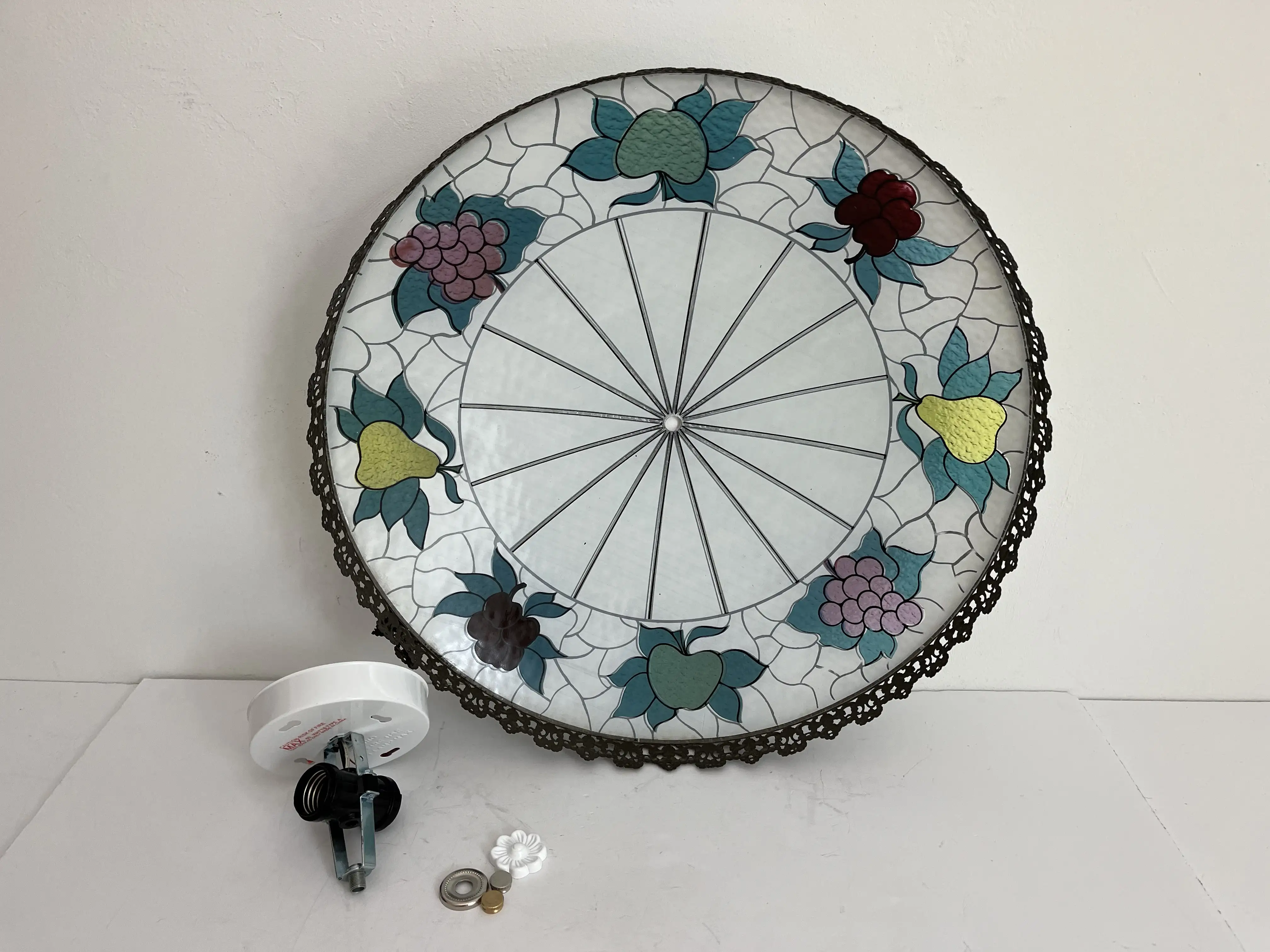 Midcentury Fruit Wheel Flush Light 5 Midcentury Fruit Wheel Flush Light