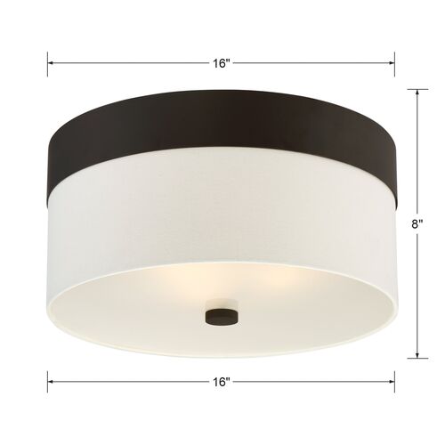 Grayson 3-Light Flush Mount, Dark Bronze 3 Grayson 3-Light Flush Mount, Dark Bronze