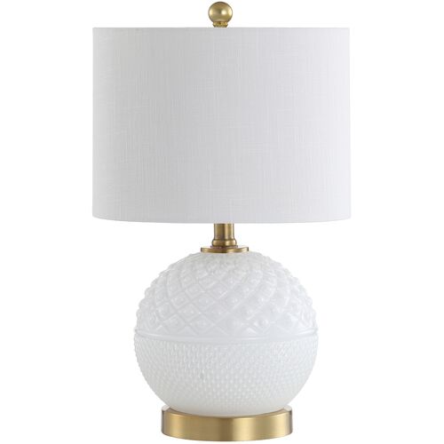 Ariel Glass Table Lamp, White/Gold 1 Ariel Glass Table Lamp, White/Gold