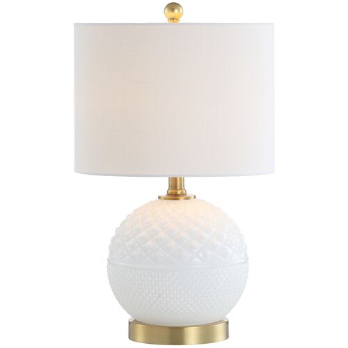 Ariel Glass Table Lamp, White/Gold 3 Ariel Glass Table Lamp, White/Gold