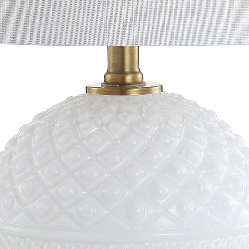 Ariel Glass Table Lamp, White/Gold 5 Ariel Glass Table Lamp, White/Gold