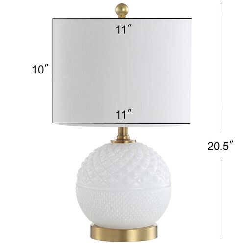 Ariel Glass Table Lamp, White/Gold 6 Ariel Glass Table Lamp, White/Gold