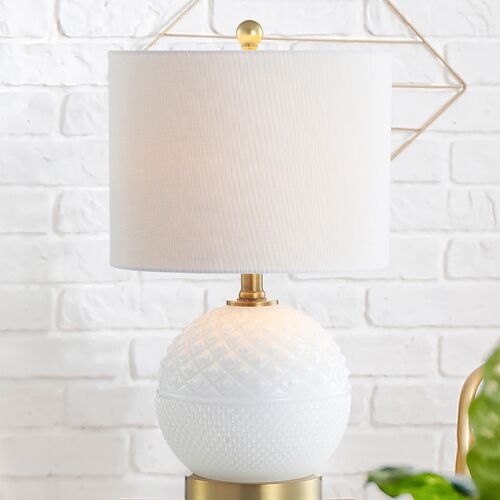 Ariel Glass Table Lamp, White/Gold 7 Ariel Glass Table Lamp, White/Gold