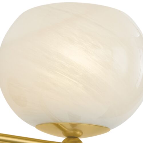 Niya Tassel 2-Light Wall Sconce, Aged Brass/Cloud Glass 7 Niya Tassel 2-Light Wall Sconce, Aged Brass/Cloud Glass