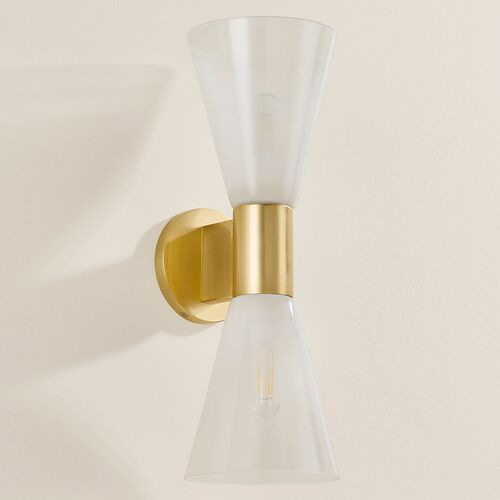Kira 2-Light Glass Wall Sconce 4 Kira 2-Light Glass Wall Sconce
