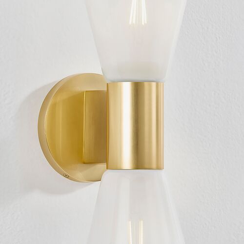 Kira 2-Light Glass Wall Sconce 9 Kira 2-Light Glass Wall Sconce