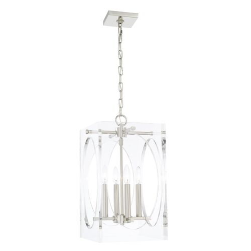 Drake Narrow Chandelier, Clear/Nickel 2 Drake Narrow Chandelier, Clear/Nickel