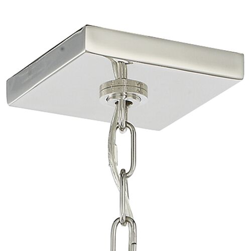 Drake Narrow Chandelier, Clear/Nickel 4 Drake Narrow Chandelier, Clear/Nickel