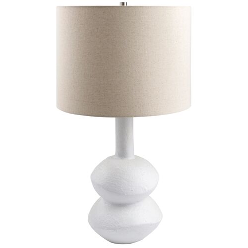 Emery Ceramic Table Lamp, White/Wheat 1 Emery Ceramic Table Lamp, White/Wheat