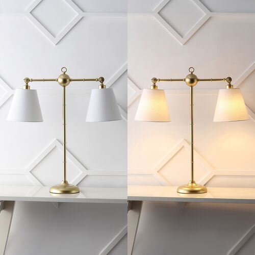 Violann Double-Sided Iron Table Lamp, Gold 3 Violann Double-Sided Iron Table Lamp, Gold