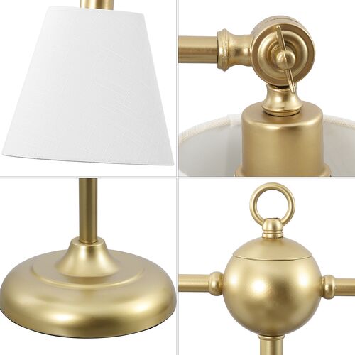Violann Double-Sided Iron Table Lamp, Gold 4 Violann Double-Sided Iron Table Lamp, Gold