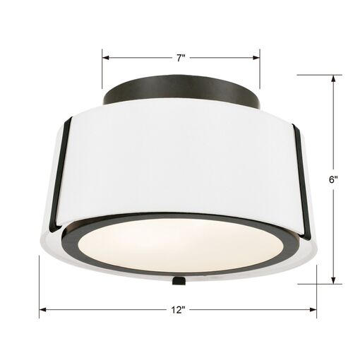 Fulton Flush Mount, Matte Black 6 Fulton Flush Mount, Matte Black
