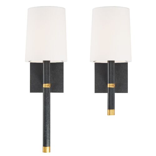 Weston Sconce, Light Black/Antiqued Gold 4 Weston Sconce, Light Black/Antiqued Gold
