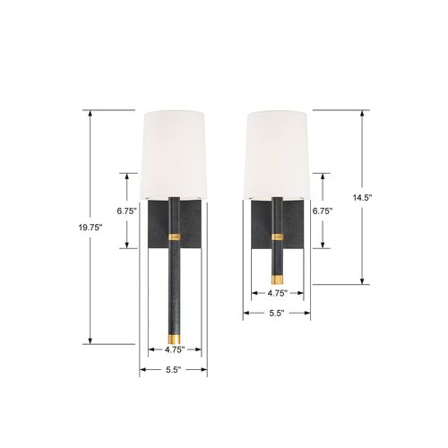 Weston Sconce, Light Black/Antiqued Gold 7 Weston Sconce, Light Black/Antiqued Gold
