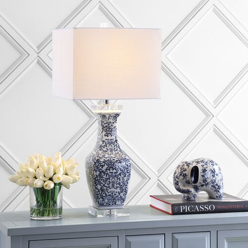 Amadea Ceramic Table Lamp, Blue/White 4 Amadea Ceramic Table Lamp, Blue/White