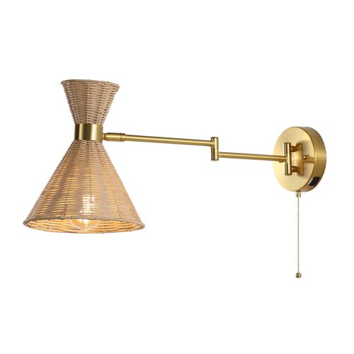 Tressin Rattan Swing-Arm USB Wall Sconce 5 Tressin Rattan Swing-Arm USB Wall Sconce