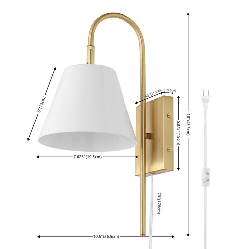Brella 10.5" Plug-In Wall Sconce 5 Brella 10.5" Plug-In Wall Sconce