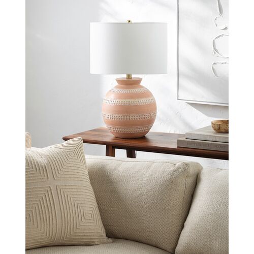 Apollo Painted Resin Table Lamp, Brick 2 Apollo Painted Resin Table Lamp, Brick