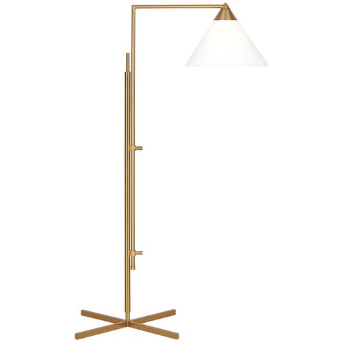 Franklin Task Floor Lamp, Burnished Brass 1 Franklin Task Floor Lamp, Burnished Brass