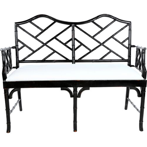Marcia Chippendale Settee, Black 2 Marcia Chippendale Settee, Black