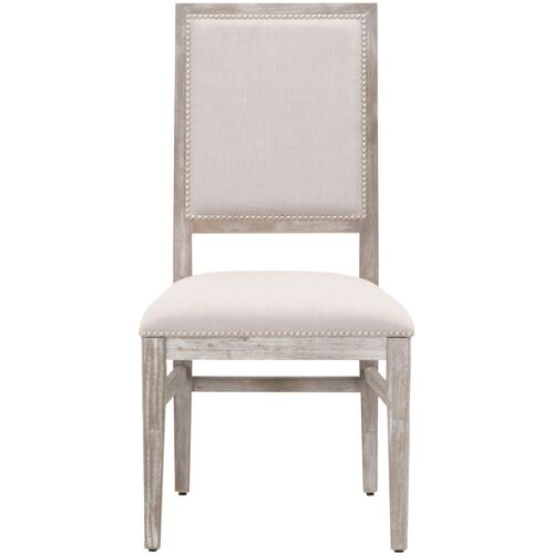 S/2 Dorinda Dining Chairs, Stone Linen/Natural Grey 3 S/2 Dorinda Dining Chairs, Stone Linen/Natural Grey
