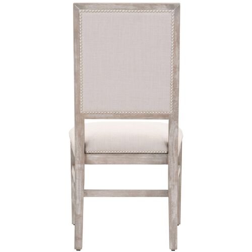 S/2 Dorinda Dining Chairs, Stone Linen/Natural Grey 6 S/2 Dorinda Dining Chairs, Stone Linen/Natural Grey