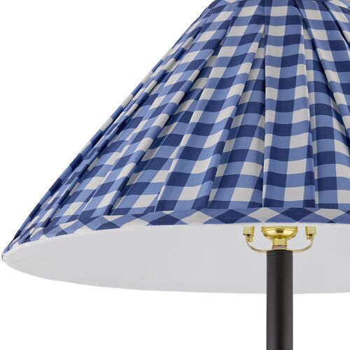 Vian Plaid Floor Lamp, Blue/Black 4 Vian Plaid Floor Lamp, Blue/Black