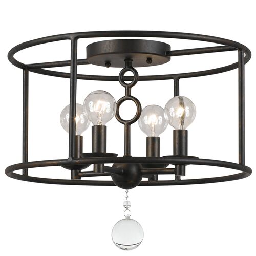 Cameron 4-Light Semi-Flush, Bronze 1 Cameron 4-Light Semi-Flush, Bronze