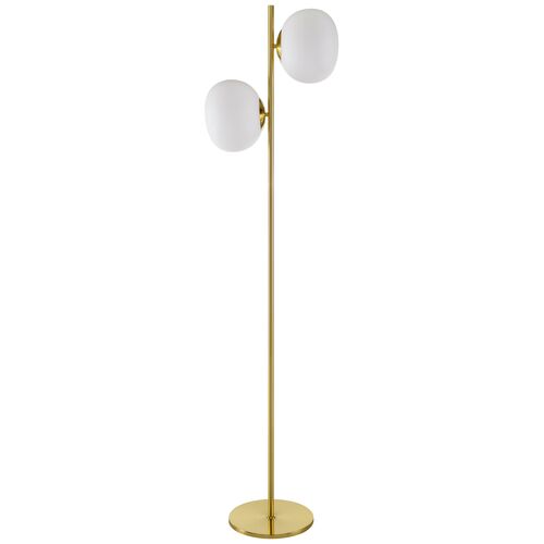 Hester Globe Floor Lamp, Brass 1 Hester Globe Floor Lamp, Brass