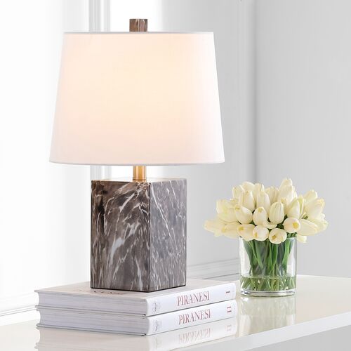 Britt Marble Table Lamp, Brown 2 Britt Marble Table Lamp, Brown