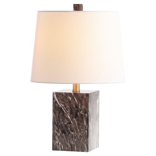 Britt Marble Table Lamp, Brown 3 Britt Marble Table Lamp, Brown