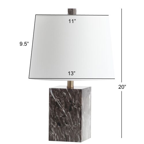 Britt Marble Table Lamp, Brown 4 Britt Marble Table Lamp, Brown