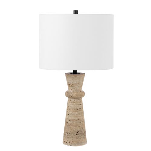 Frela 25.25" Travertine Table Lamp 1 Frela 25.25" Travertine Table Lamp