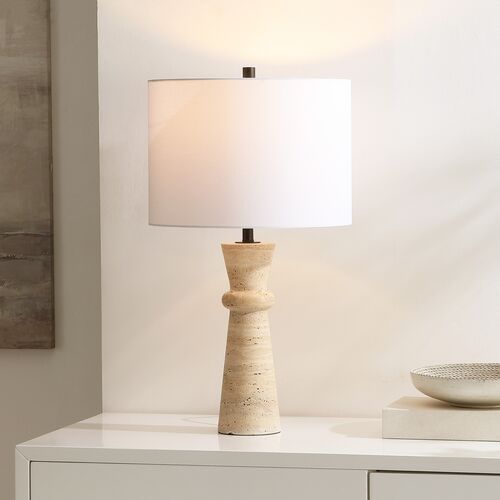 Frela 25.25" Travertine Table Lamp 3 Frela 25.25" Travertine Table Lamp