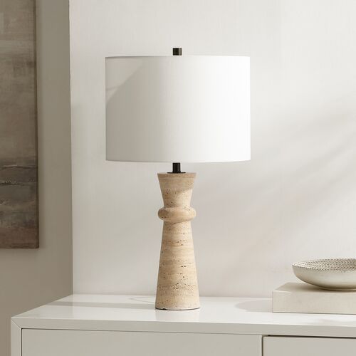 Frela 25.25" Travertine Table Lamp 4 Frela 25.25" Travertine Table Lamp