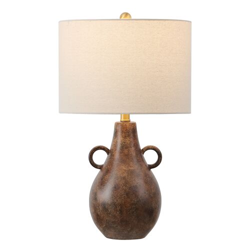 Sfen 24.5" Table Lamp, Antique Brown 2 Sfen 24.5" Table Lamp, Antique Brown