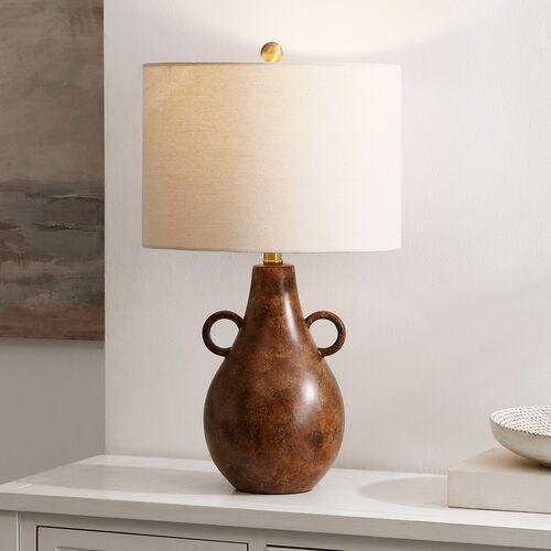 Sfen 24.5" Table Lamp, Antique Brown 3 Sfen 24.5" Table Lamp, Antique Brown