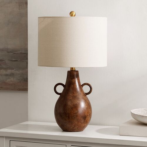Sfen 24.5" Table Lamp, Antique Brown 4 Sfen 24.5" Table Lamp, Antique Brown