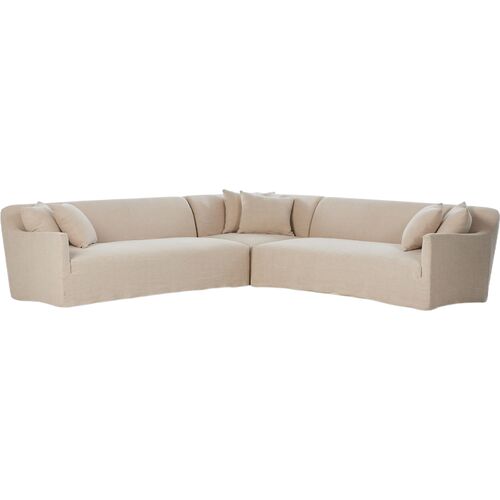 Lowell 3Pc Sectional, Broadway Dune 1 Lowell 3Pc Sectional, Broadway Dune