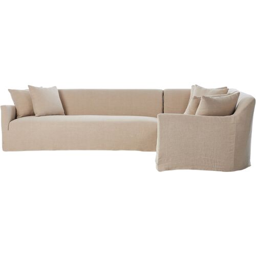 Lowell 3Pc Sectional, Broadway Dune 6 Lowell 3Pc Sectional, Broadway Dune