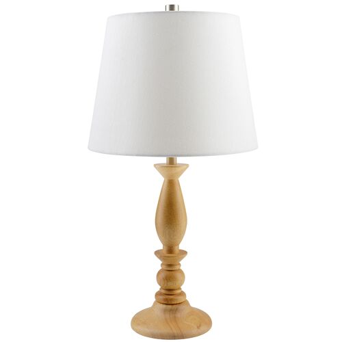 Edisto Painted Wood Table Lamp, Natural 1 Edisto Painted Wood Table Lamp, Natural