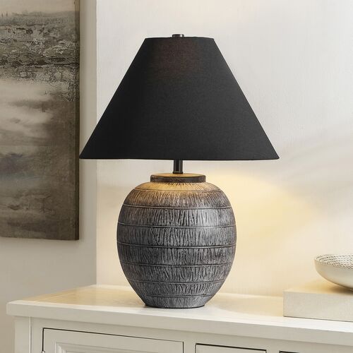 Moni 22" Table Lamp, Grey/Black 3 Moni 22" Table Lamp, Grey/Black