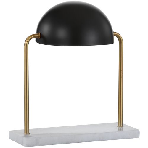Harriett Dome Marble Table/Desk Lamp, Black/Gold 1 Harriett Dome Marble Table/Desk Lamp, Black/Gold