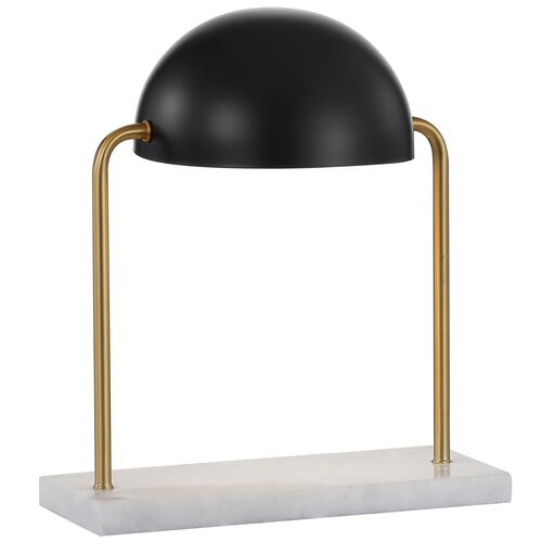 Harriett Dome Marble Table/Desk Lamp, Black/Gold 3 Harriett Dome Marble Table/Desk Lamp, Black/Gold