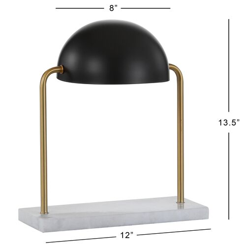 Harriett Dome Marble Table/Desk Lamp, Black/Gold 6 Harriett Dome Marble Table/Desk Lamp, Black/Gold
