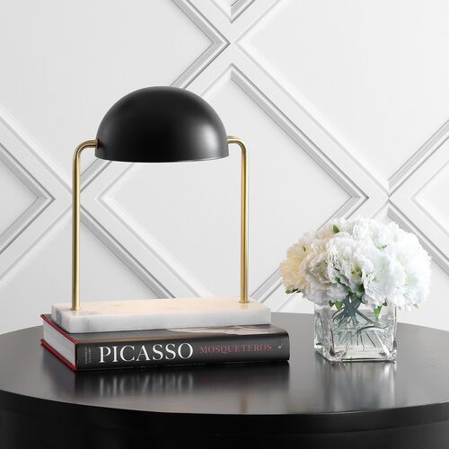 Harriett Dome Marble Table/Desk Lamp, Black/Gold 7 Harriett Dome Marble Table/Desk Lamp, Black/Gold
