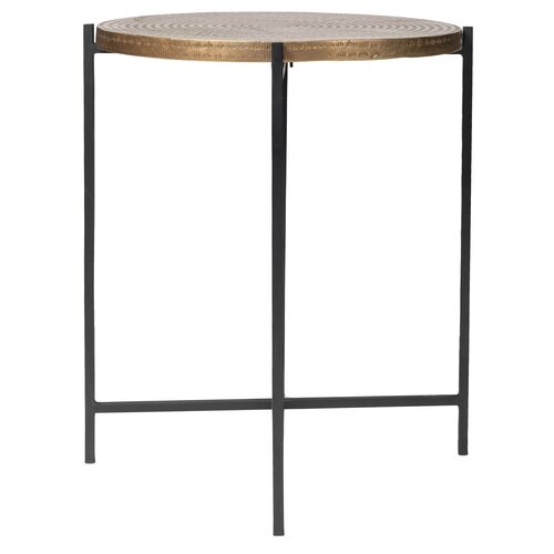 Nyx End Table, Antique Brass 4 Nyx End Table, Antique Brass